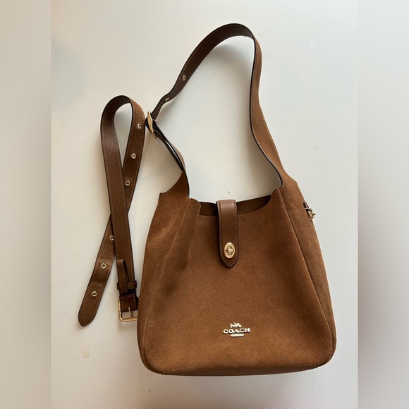 Coach Handbags - Coach Hadley Brown Suede Bag